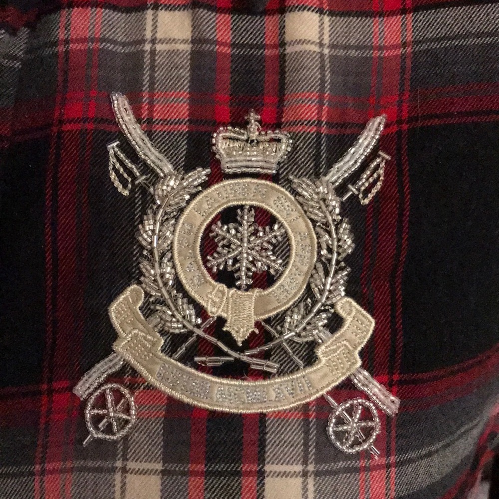 Plaid Ralph Lauren sport button down embellished